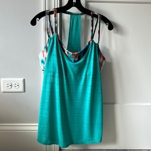 LIKE NEW Zella T Back Top with Exposed Sports Bra